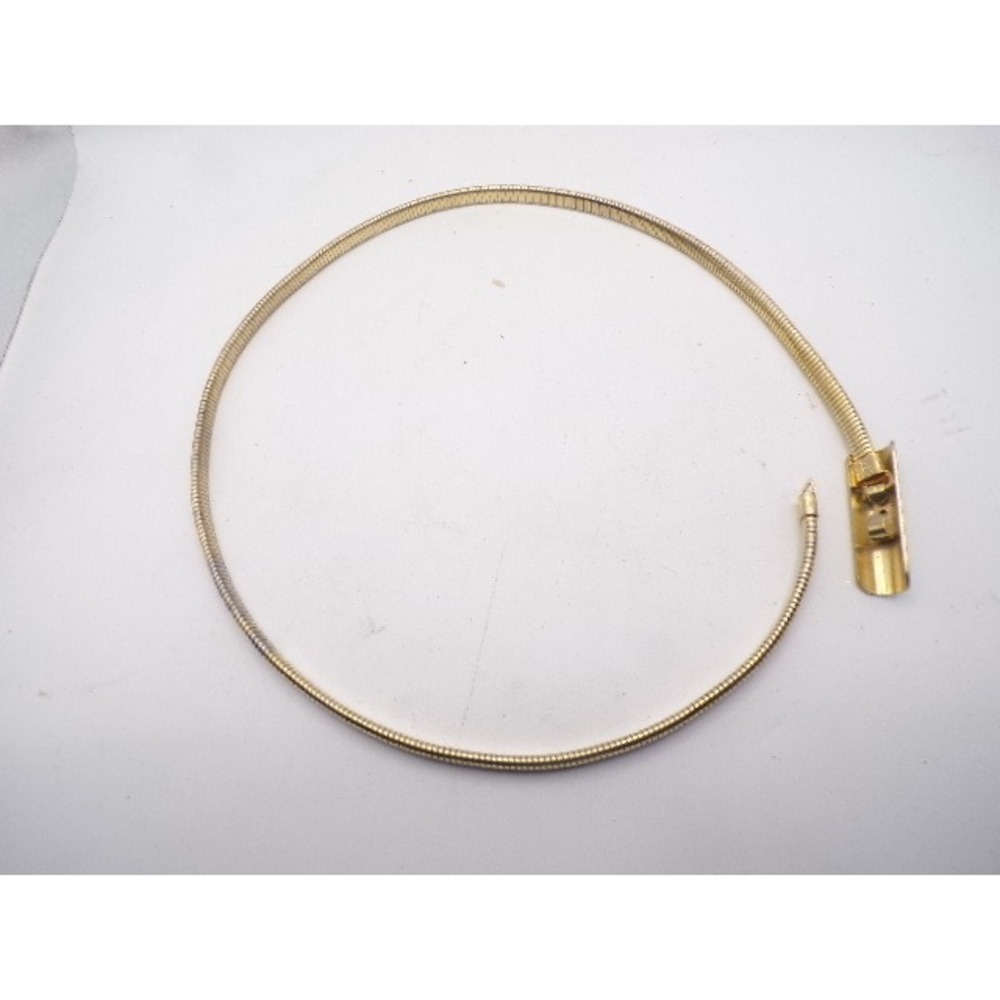 Gold Tone Omega Belt Snake‎ Chain Clasp Smooth Collar